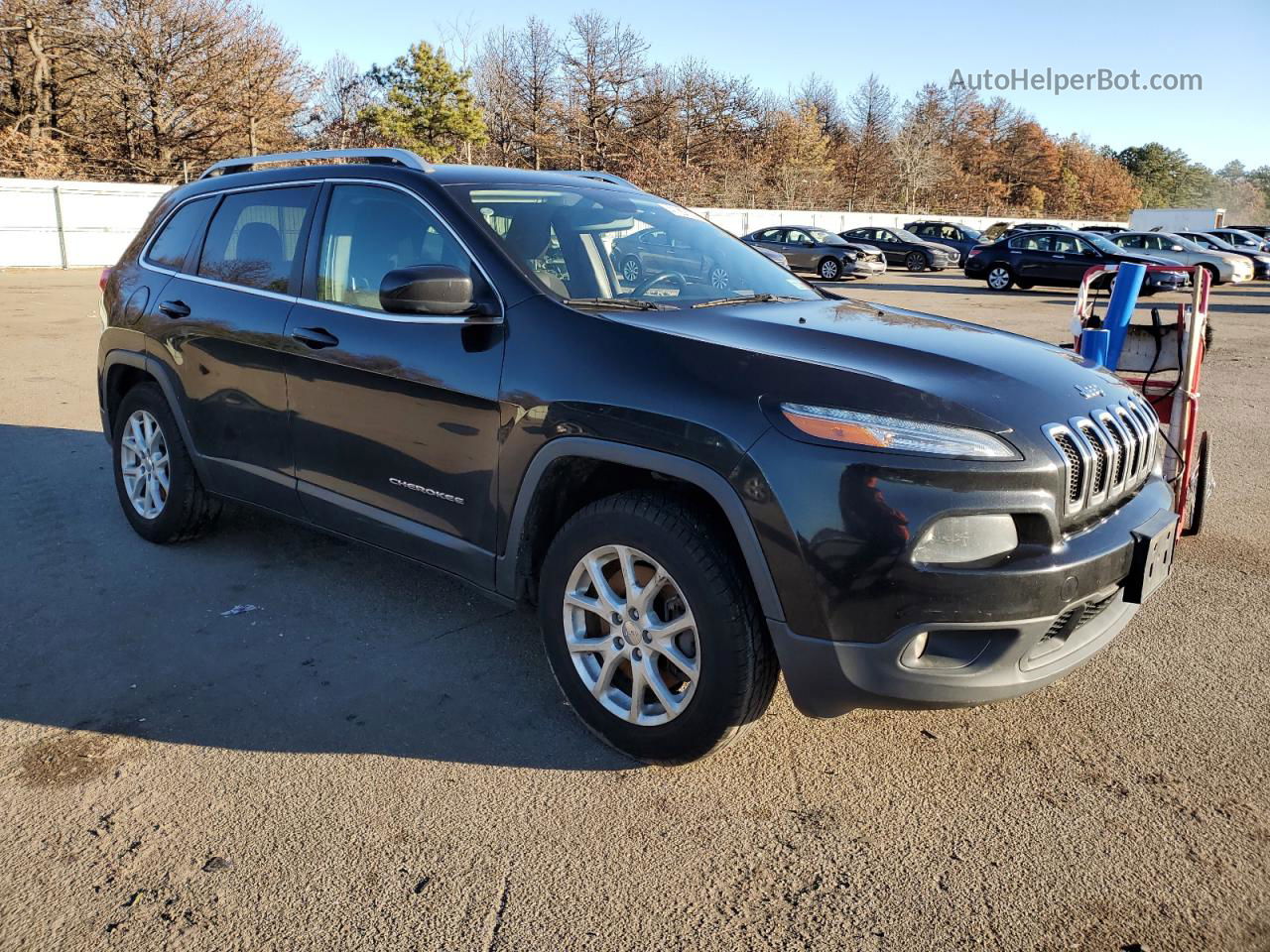 2014 Jeep Cherokee Latitude Black vin: 1C4PJMCB7EW121113