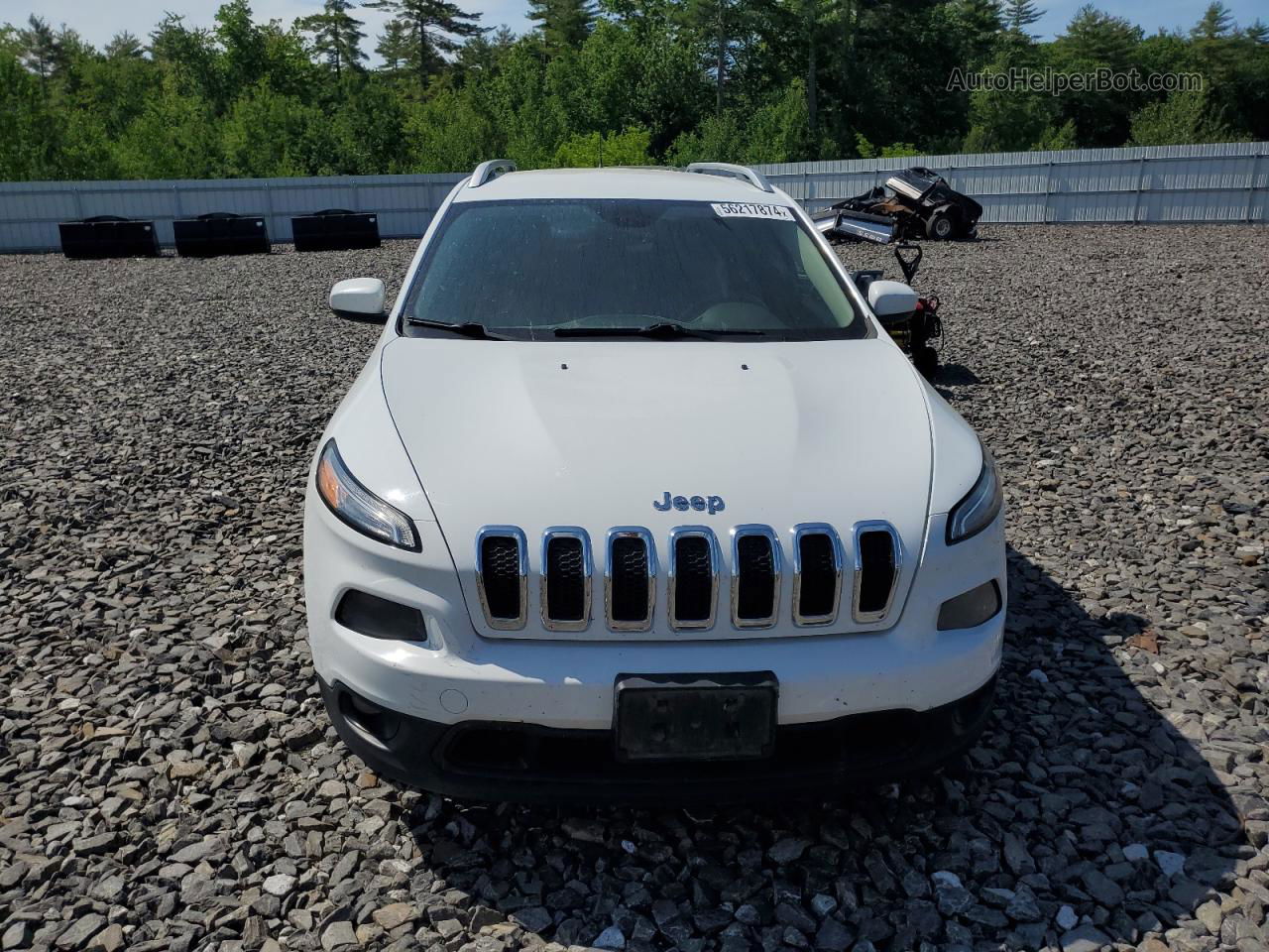 2014 Jeep Cherokee Latitude White vin: 1C4PJMCB7EW146108