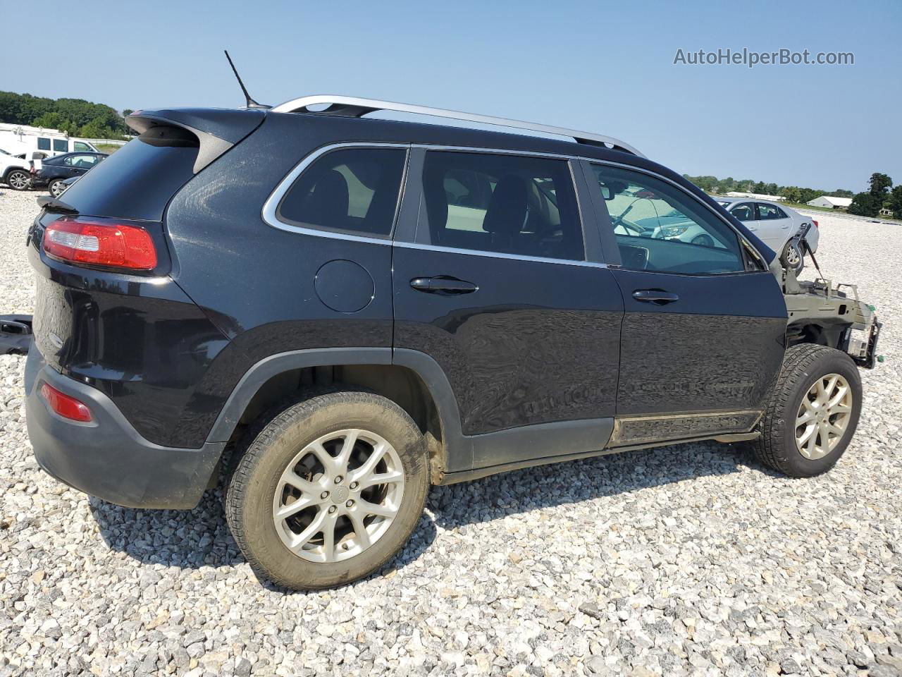 2014 Jeep Cherokee Latitude Black vin: 1C4PJMCB7EW183370