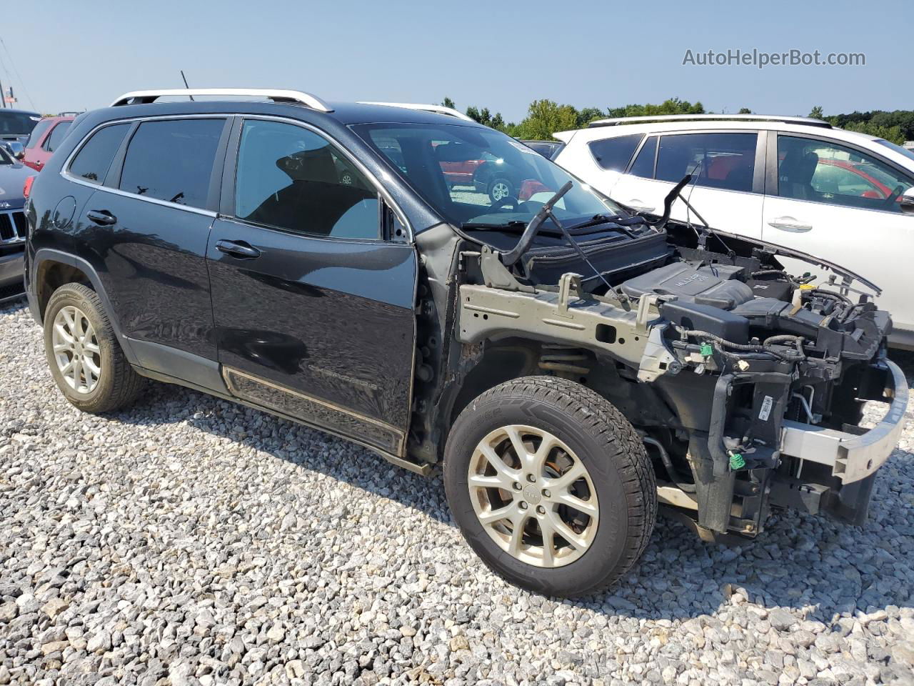 2014 Jeep Cherokee Latitude Black vin: 1C4PJMCB7EW183370