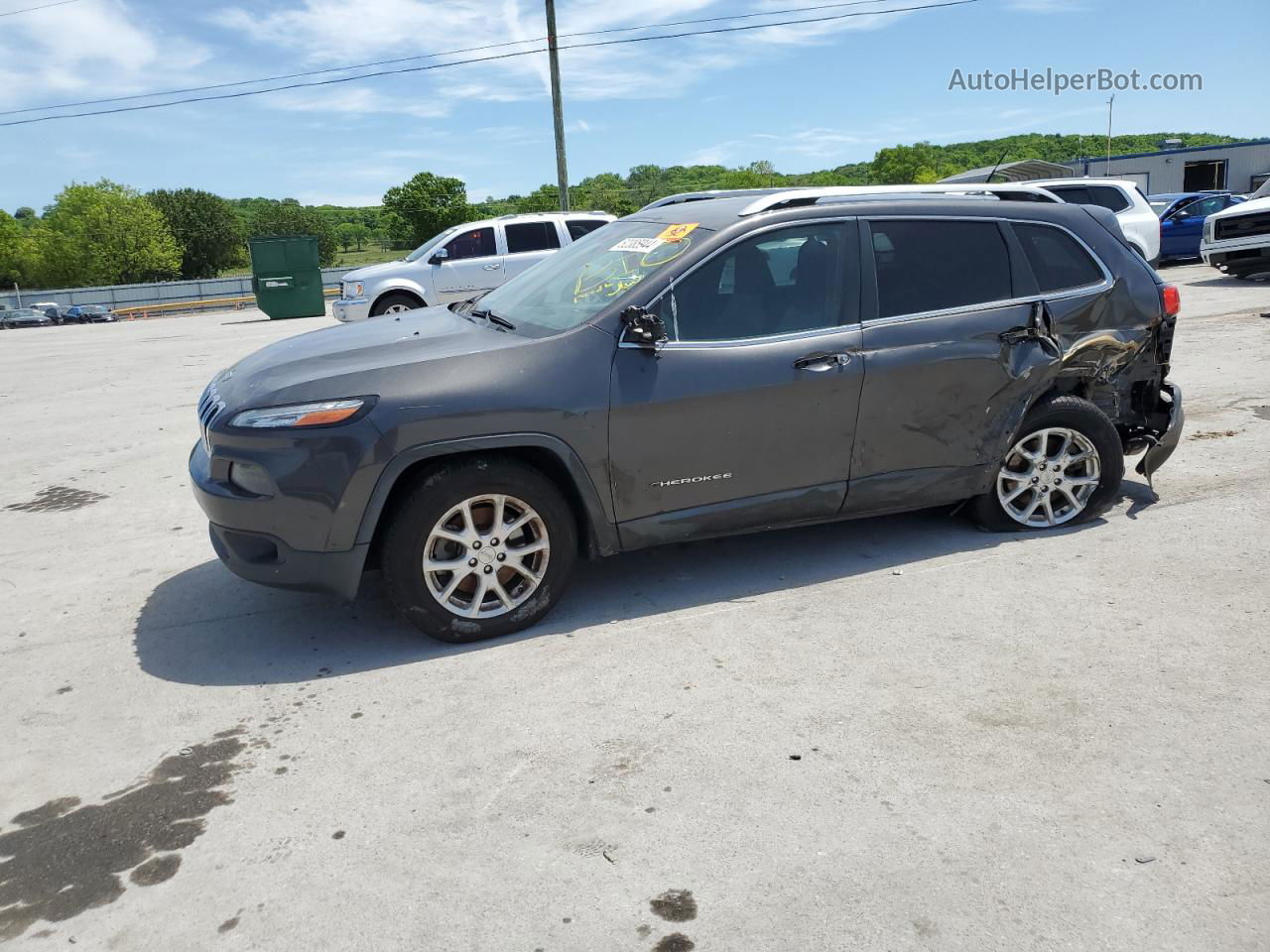 2014 Jeep Cherokee Latitude Серый vin: 1C4PJMCB7EW224452