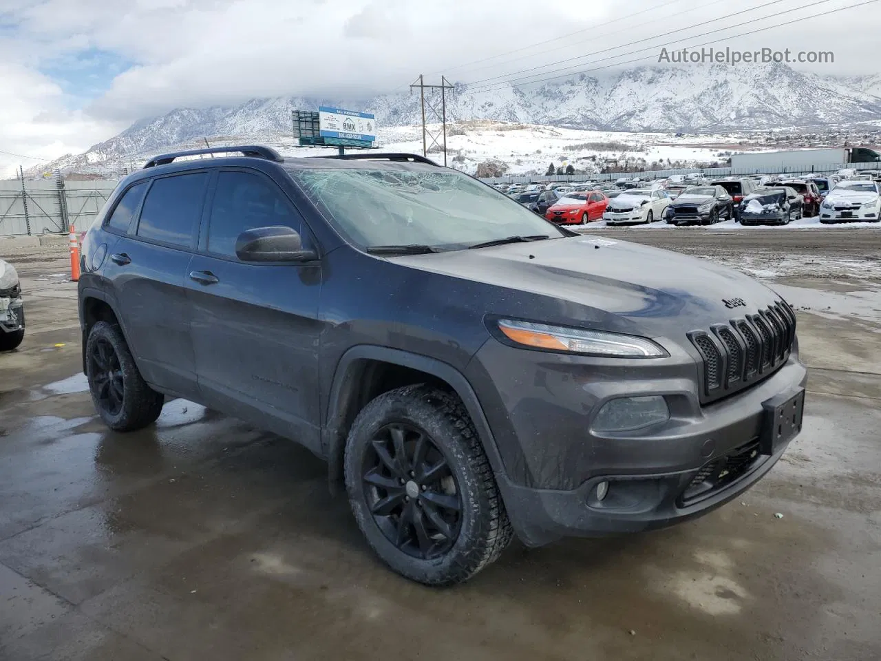 2014 Jeep Cherokee Latitude Gray vin: 1C4PJMCB7EW295456