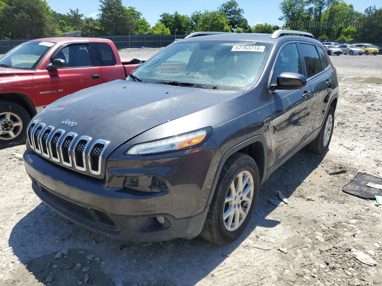 2015 Jeep Cherokee Latitude Серый vin: 1C4PJMCB7FW665225