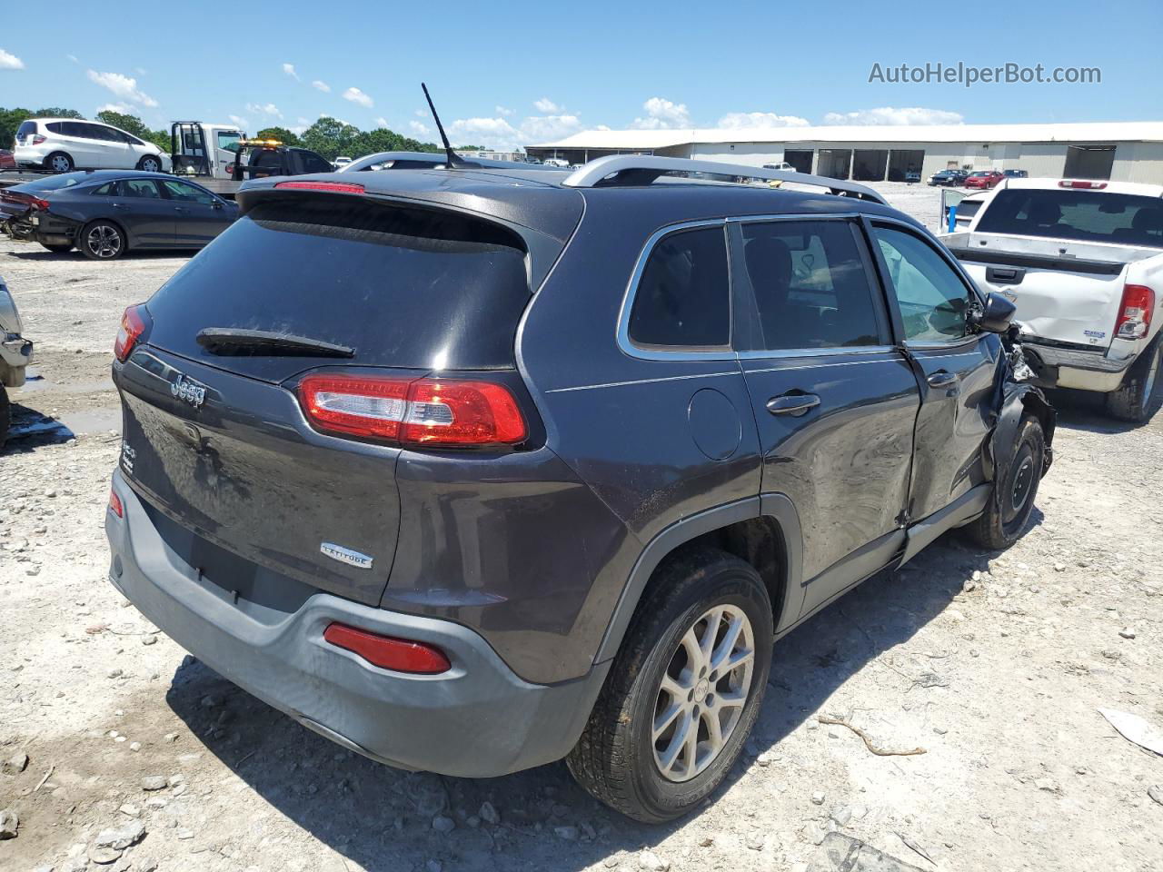 2015 Jeep Cherokee Latitude Gray vin: 1C4PJMCB7FW665225