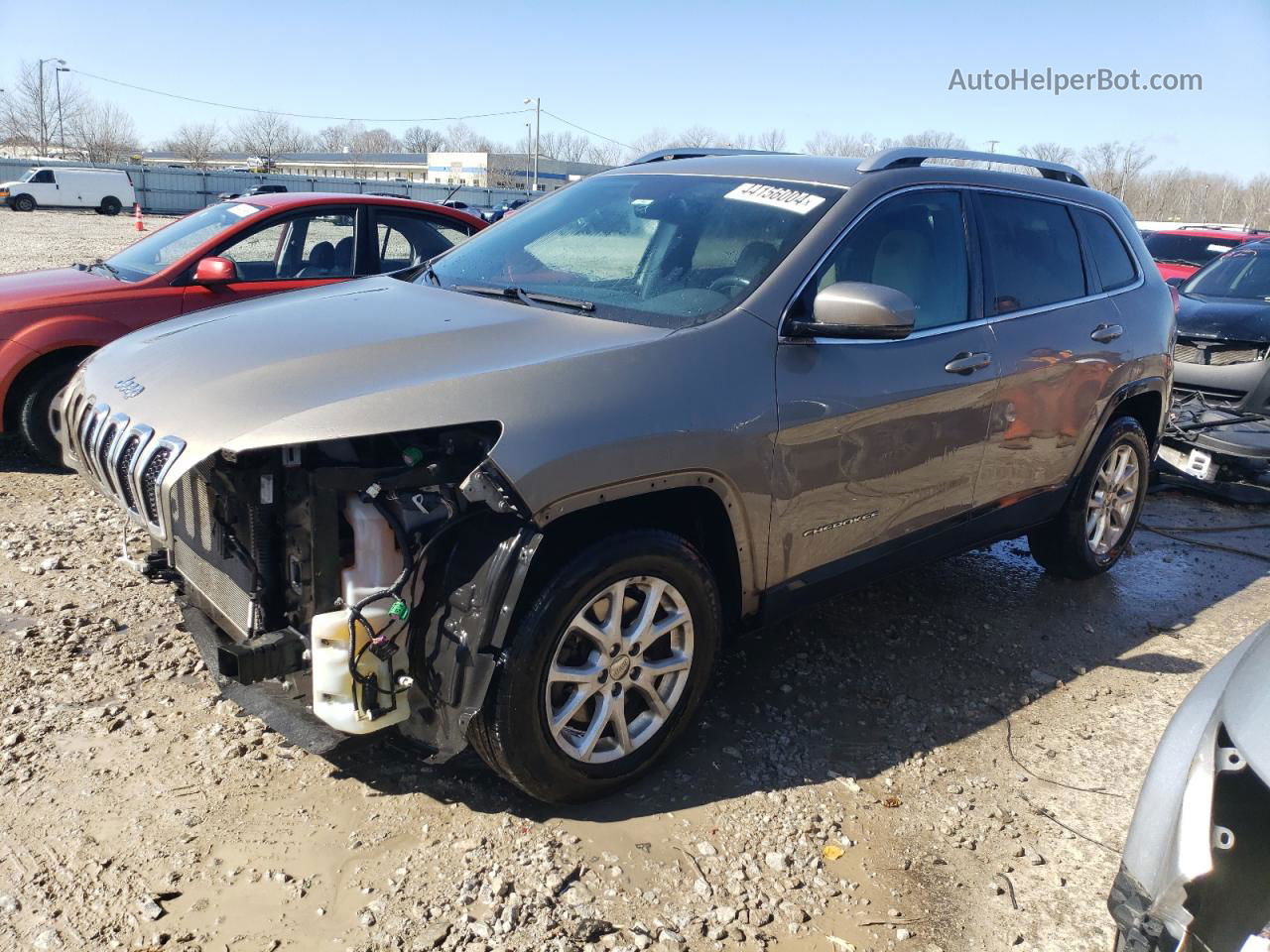 2016 Jeep Cherokee Latitude Gray vin: 1C4PJMCB7GW221618