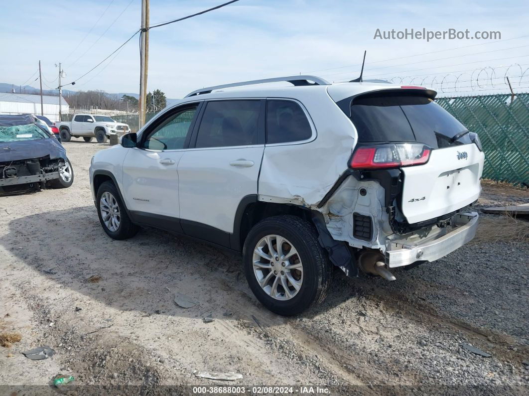 2019 Jeep Cherokee Latitude 4x4 White vin: 1C4PJMCB7KD157049