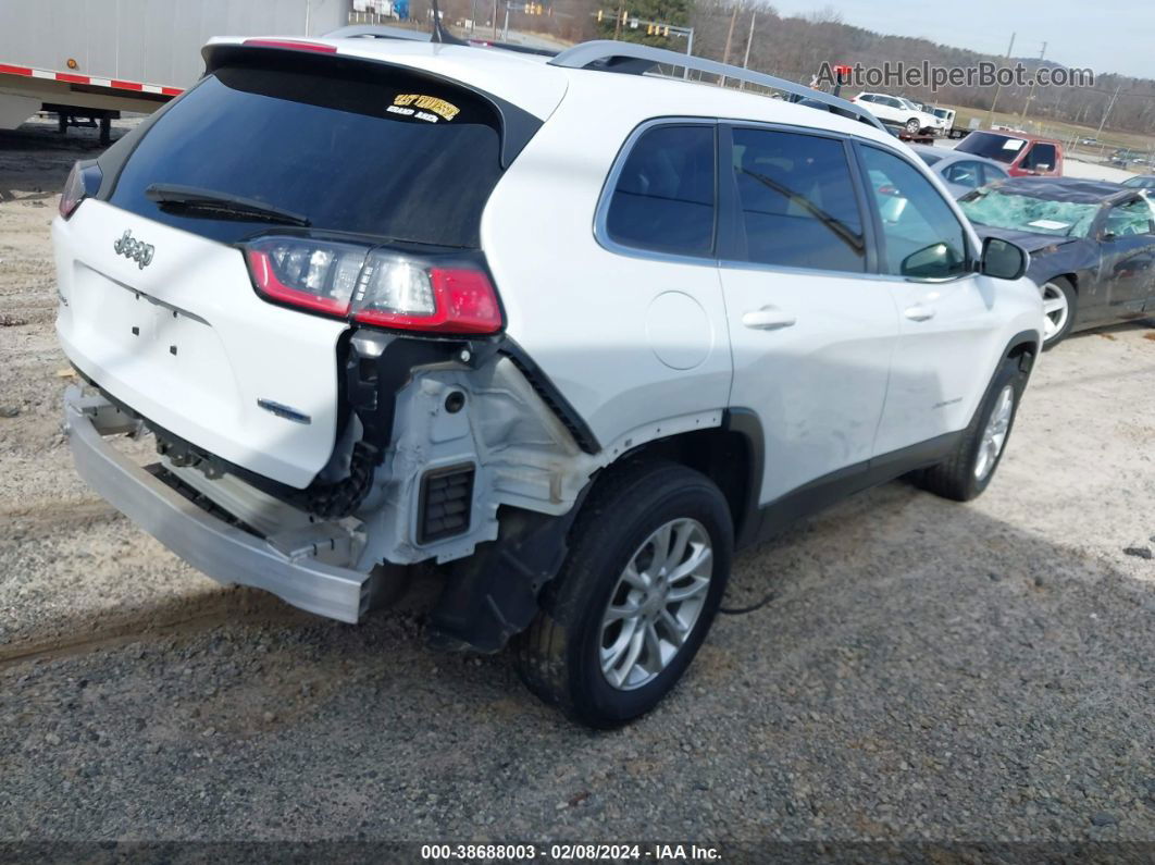 2019 Jeep Cherokee Latitude 4x4 White vin: 1C4PJMCB7KD157049