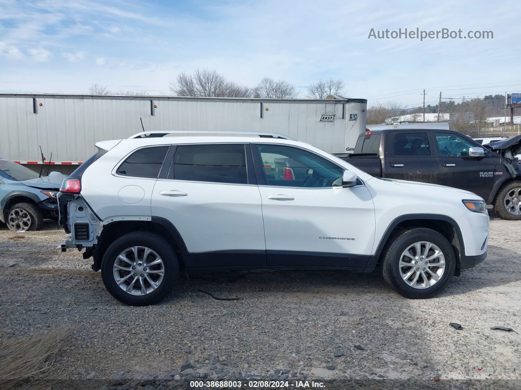 2019 Jeep Cherokee Latitude 4x4 White vin: 1C4PJMCB7KD157049