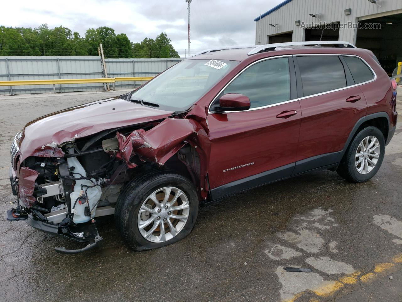 2019 Jeep Cherokee Latitude Maroon vin: 1C4PJMCB7KD346686