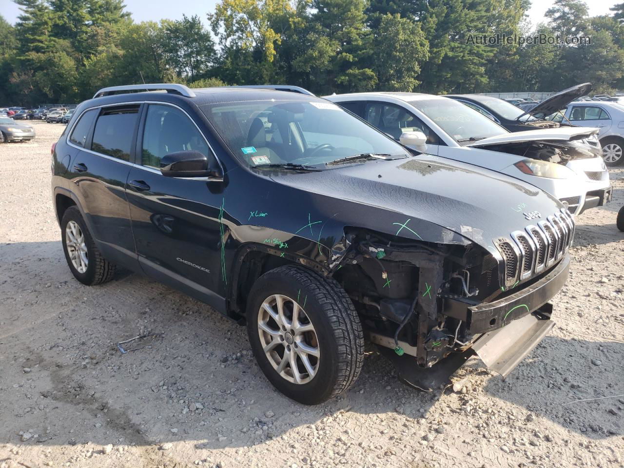 2014 Jeep Cherokee Latitude Черный vin: 1C4PJMCB8EW246024