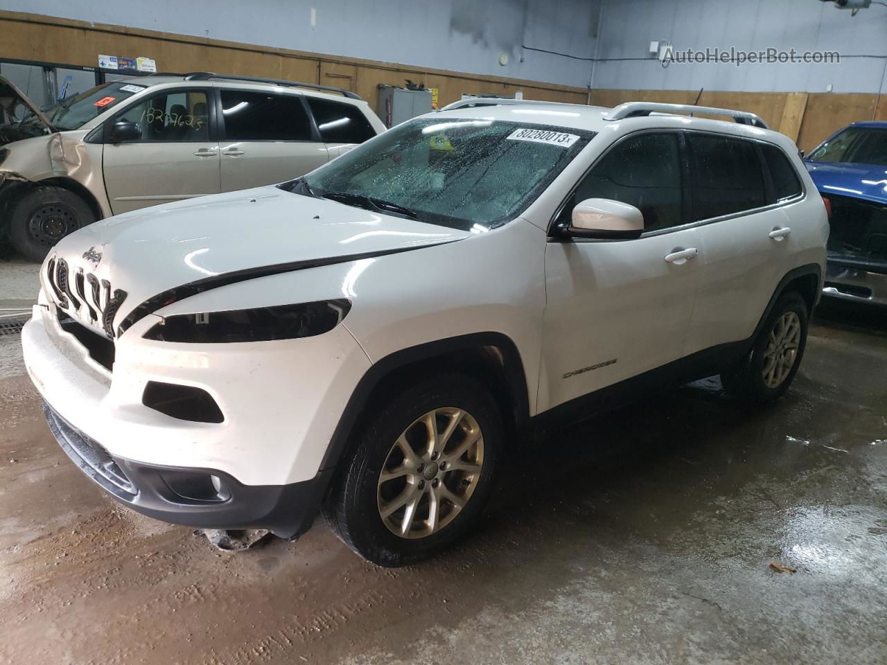 2015 Jeep Cherokee Latitude White vin: 1C4PJMCB8FW501241