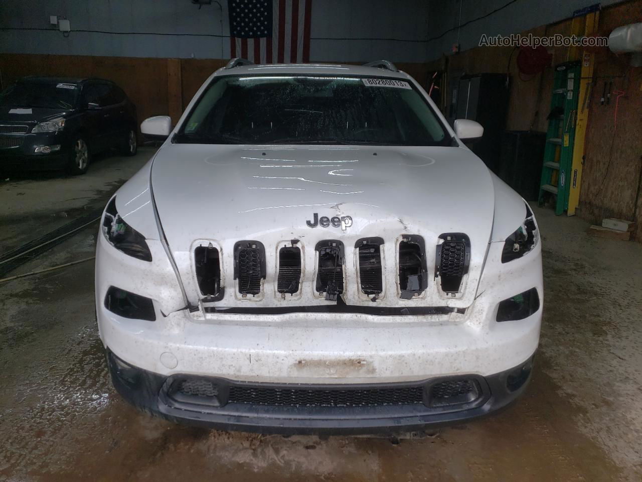 2015 Jeep Cherokee Latitude White vin: 1C4PJMCB8FW501241