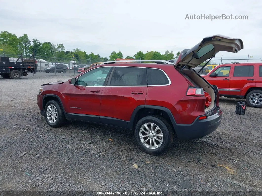 2019 Jeep Cherokee Latitude 4x4 Maroon vin: 1C4PJMCB8KD163037