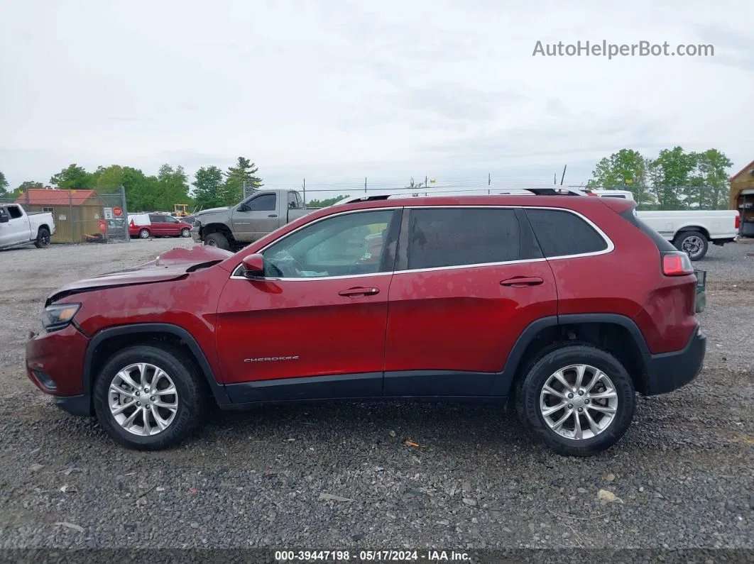 2019 Jeep Cherokee Latitude 4x4 Maroon vin: 1C4PJMCB8KD163037