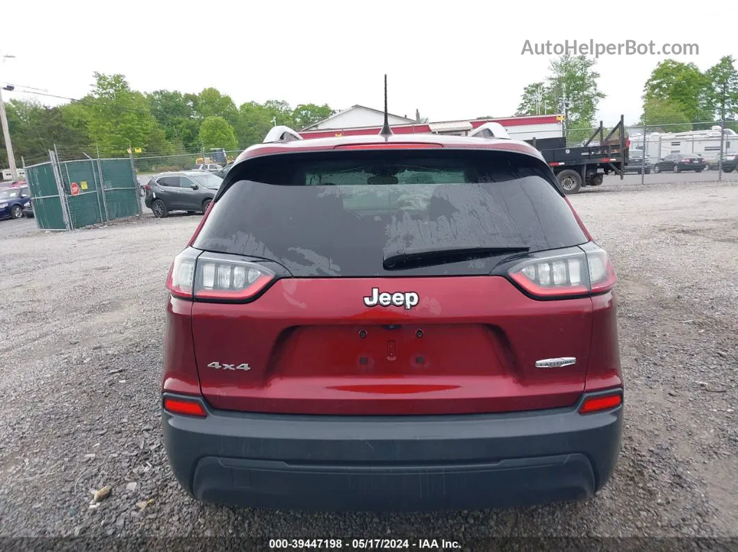 2019 Jeep Cherokee Latitude 4x4 Maroon vin: 1C4PJMCB8KD163037