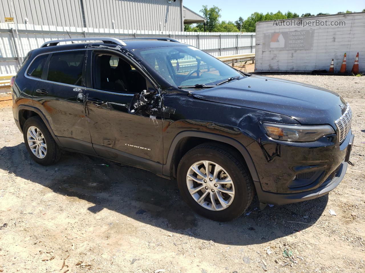 2019 Jeep Cherokee Latitude Черный vin: 1C4PJMCB8KD484222