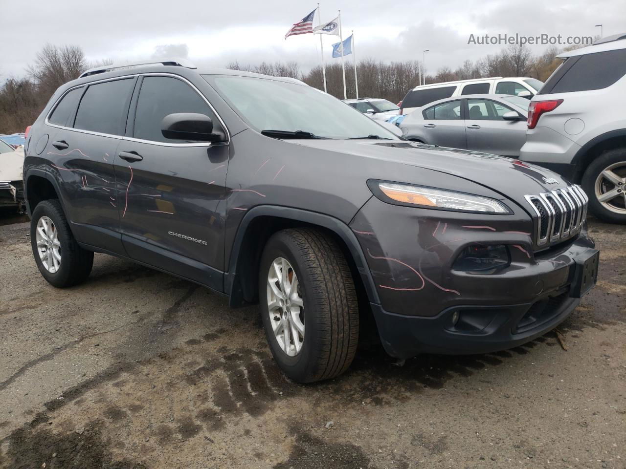 2014 Jeep Cherokee Latitude Серый vin: 1C4PJMCB9EW138673