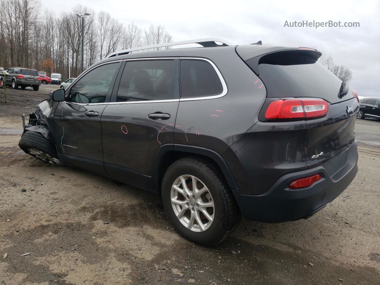 2014 Jeep Cherokee Latitude Gray vin: 1C4PJMCB9EW138673