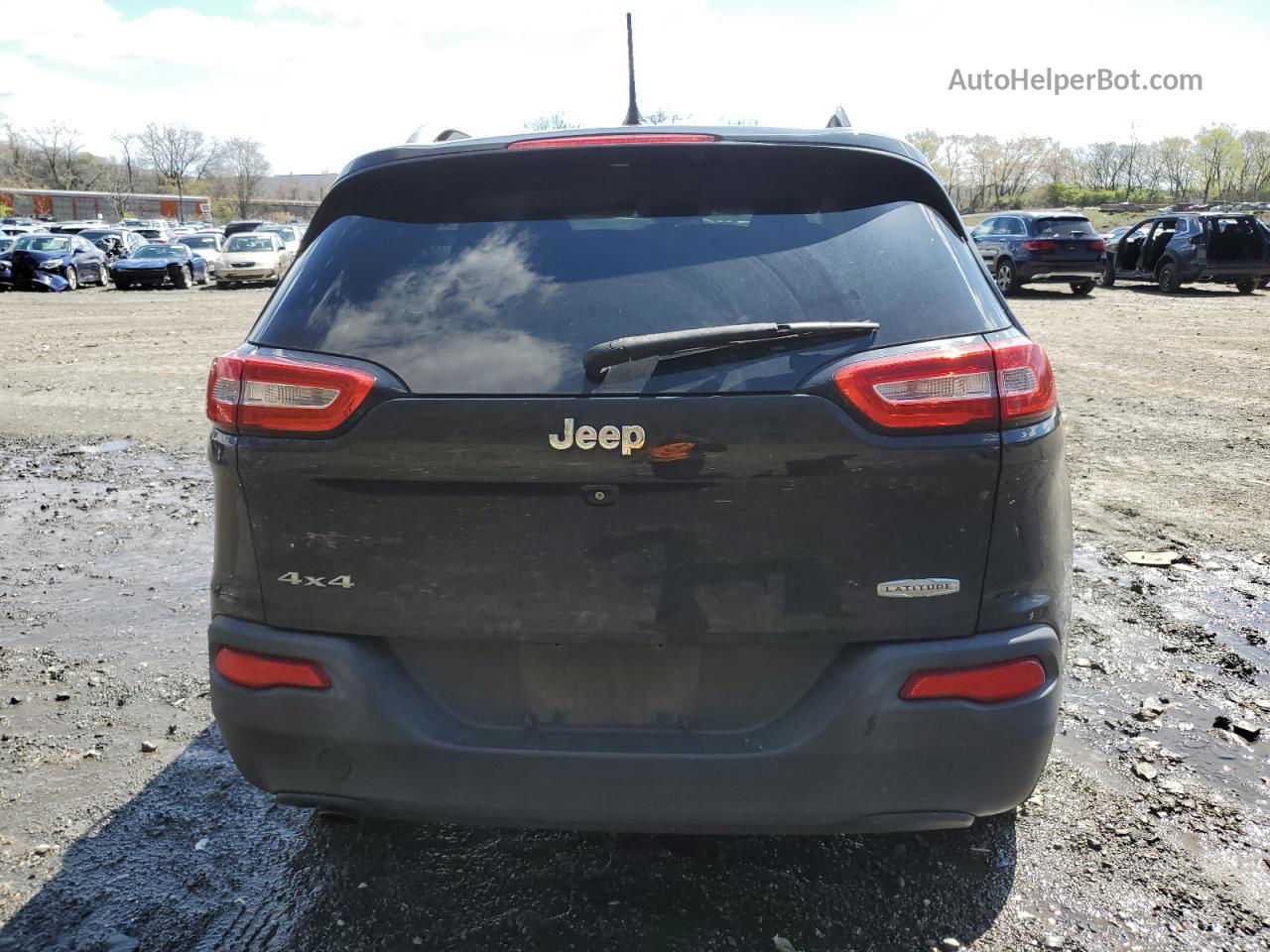 2014 Jeep Cherokee Latitude Черный vin: 1C4PJMCB9EW180552