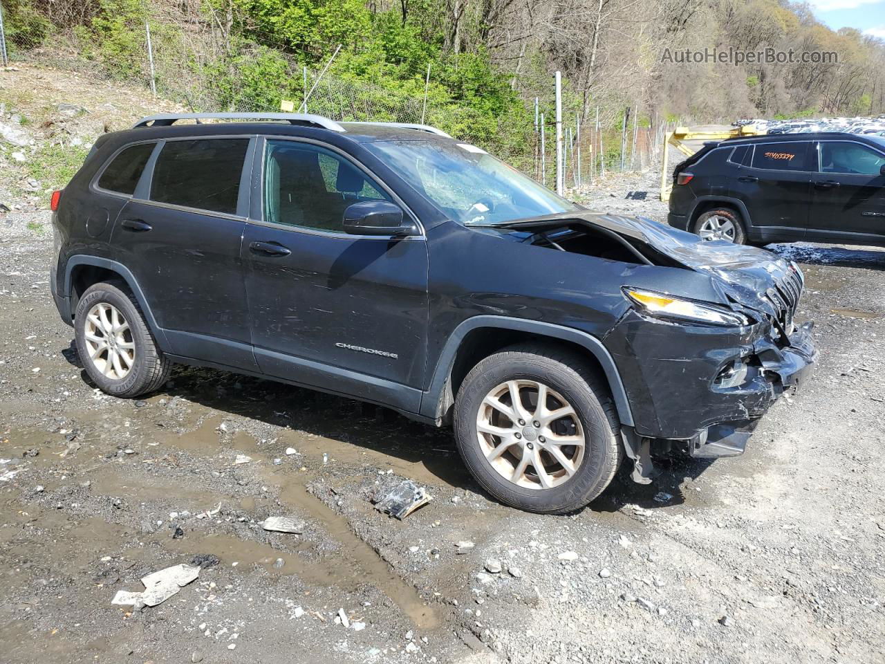 2014 Jeep Cherokee Latitude Черный vin: 1C4PJMCB9EW180552