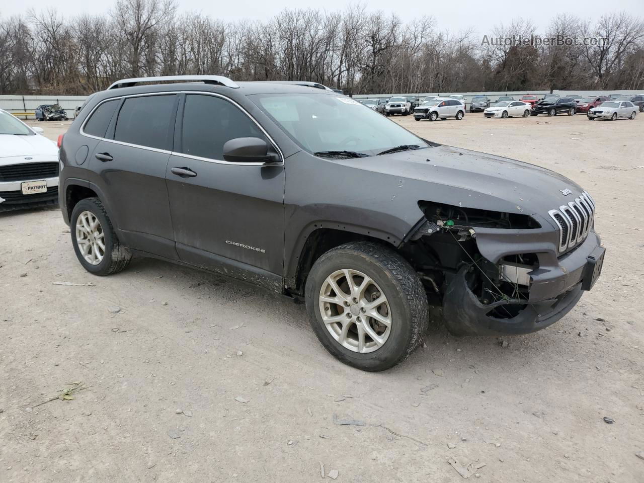 2014 Jeep Cherokee Latitude Gray vin: 1C4PJMCB9EW203828