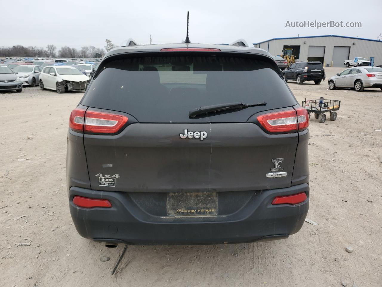 2014 Jeep Cherokee Latitude Gray vin: 1C4PJMCB9EW203828