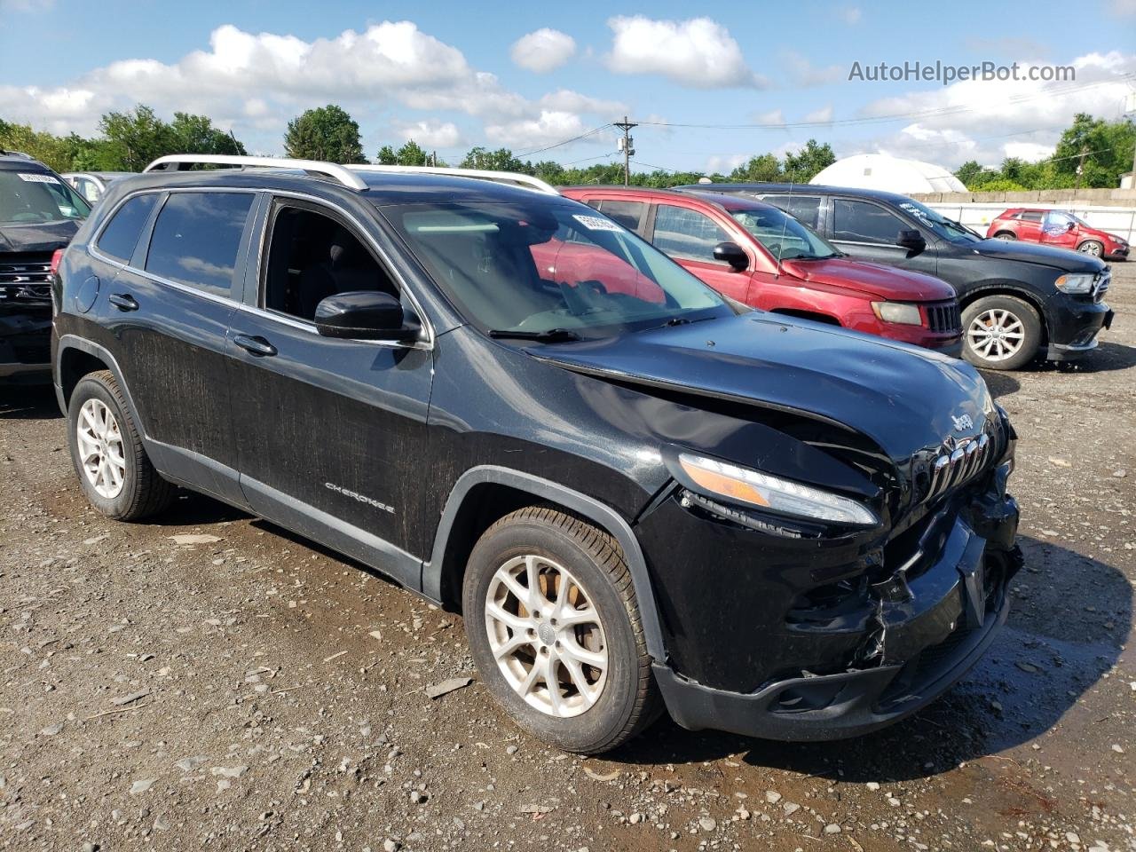 2014 Jeep Cherokee Latitude Black vin: 1C4PJMCB9EW273328