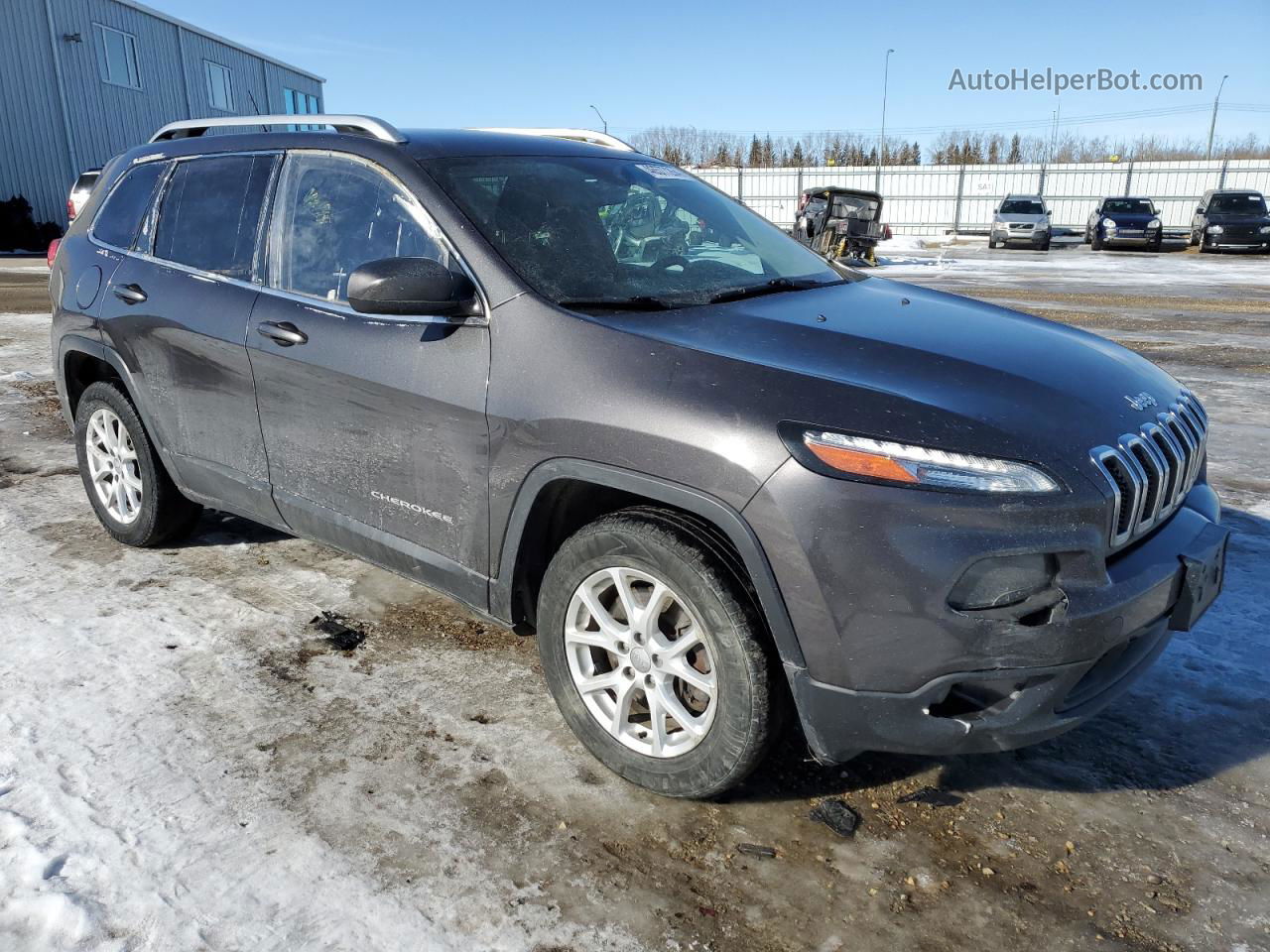 2015 Jeep Cherokee Latitude Gray vin: 1C4PJMCB9FW534975