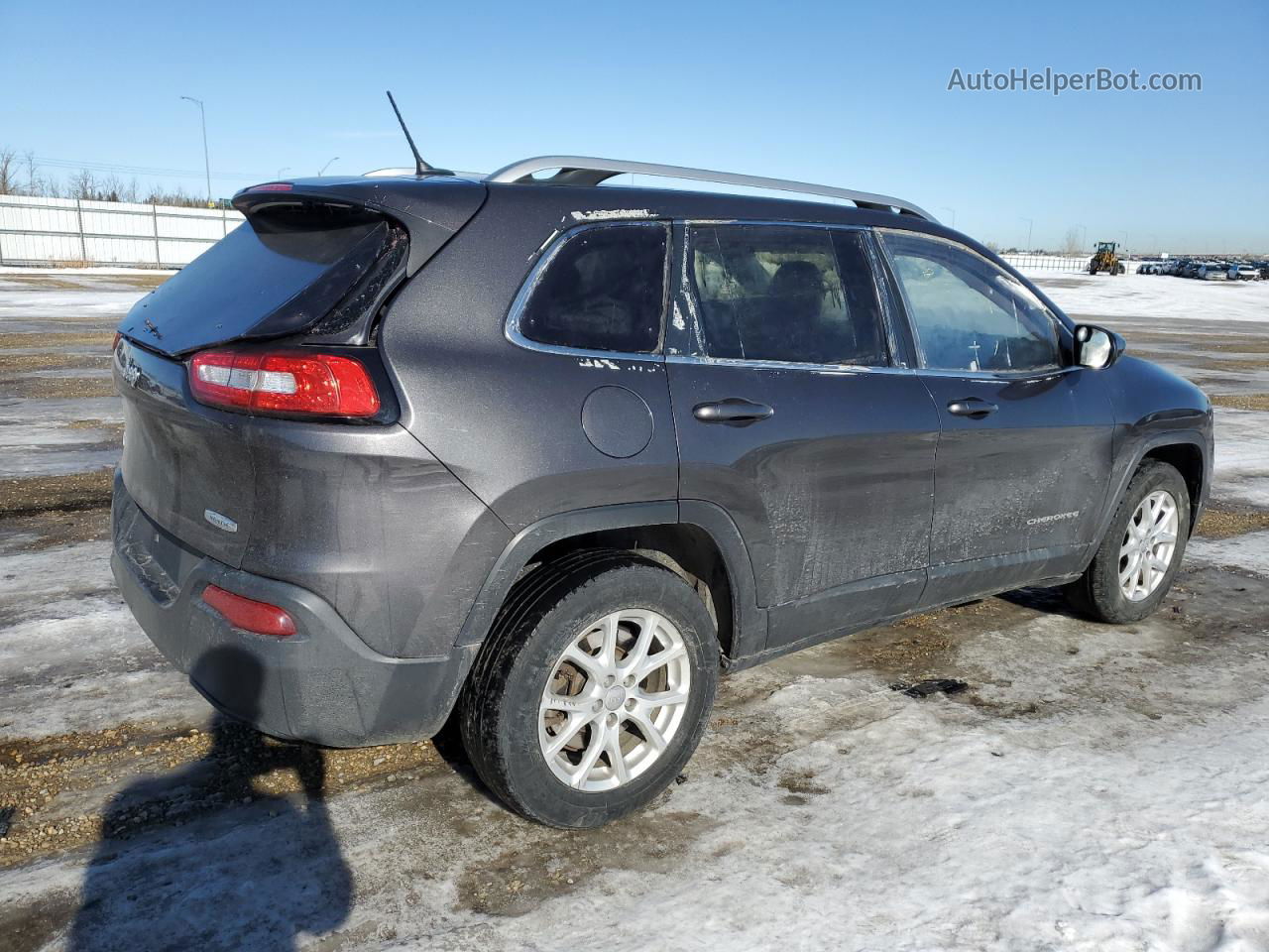 2015 Jeep Cherokee Latitude Gray vin: 1C4PJMCB9FW534975