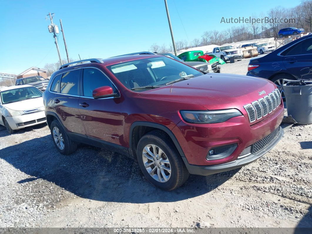 2019 Jeep Cherokee Latitude 4x4 Red vin: 1C4PJMCB9KD291383