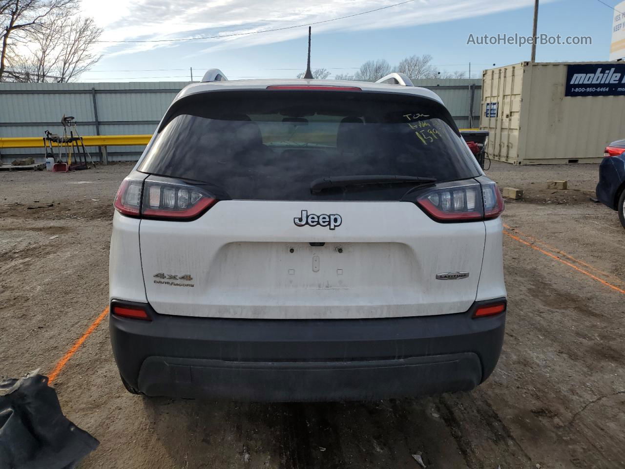 2019 Jeep Cherokee Latitude White vin: 1C4PJMCB9KD354918