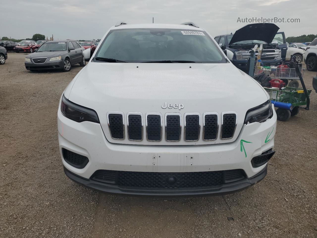 2021 Jeep Cherokee Latitude Белый vin: 1C4PJMCB9MD225287