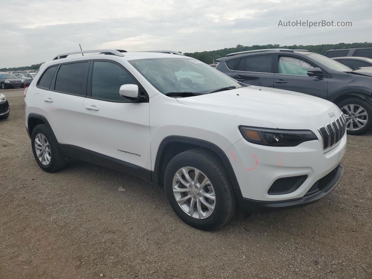 2021 Jeep Cherokee Latitude White vin: 1C4PJMCB9MD225287