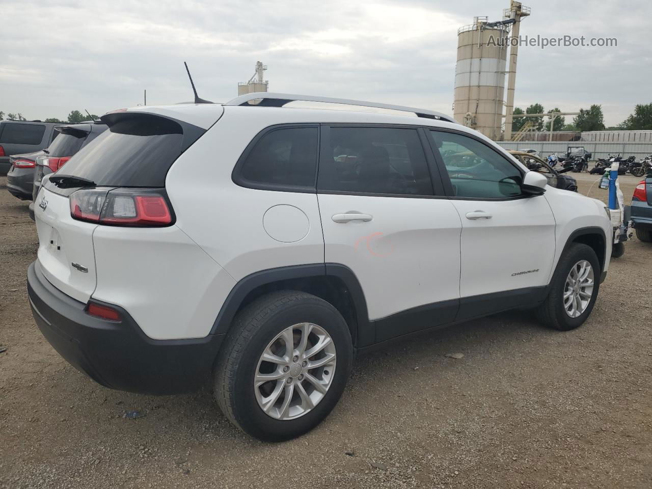 2021 Jeep Cherokee Latitude White vin: 1C4PJMCB9MD225287