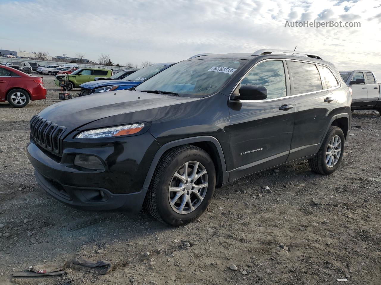 2015 Jeep Cherokee Latitude Black vin: 1C4PJMCBXFW505016