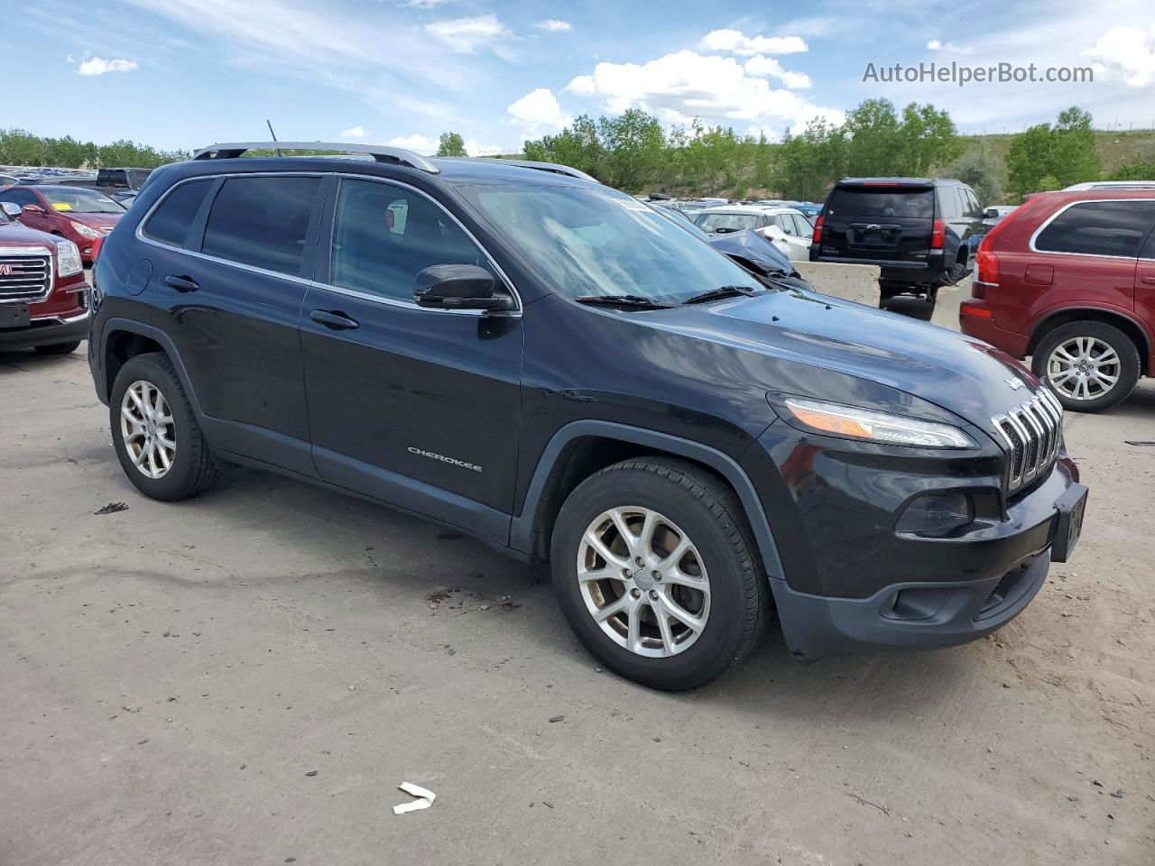 2016 Jeep Cherokee Latitude Черный vin: 1C4PJMCBXGW203226