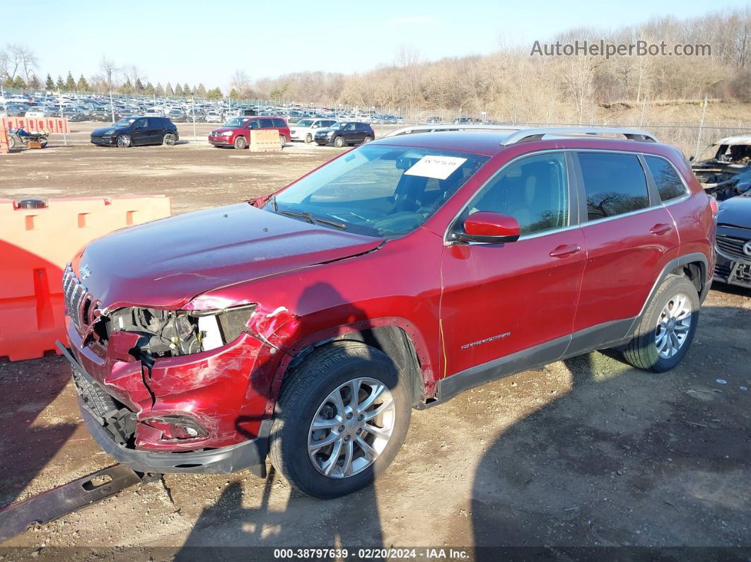 2019 Jeep Cherokee Latitude 4x4 Red vin: 1C4PJMCBXKD268243