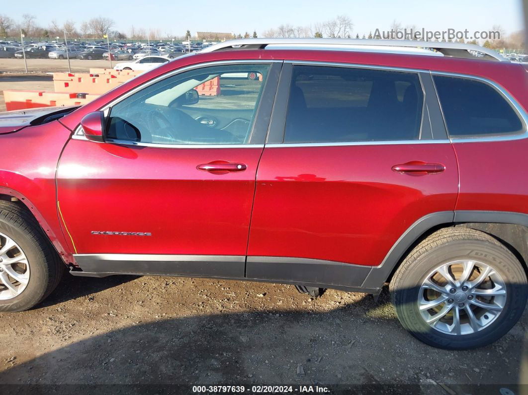 2019 Jeep Cherokee Latitude 4x4 Red vin: 1C4PJMCBXKD268243