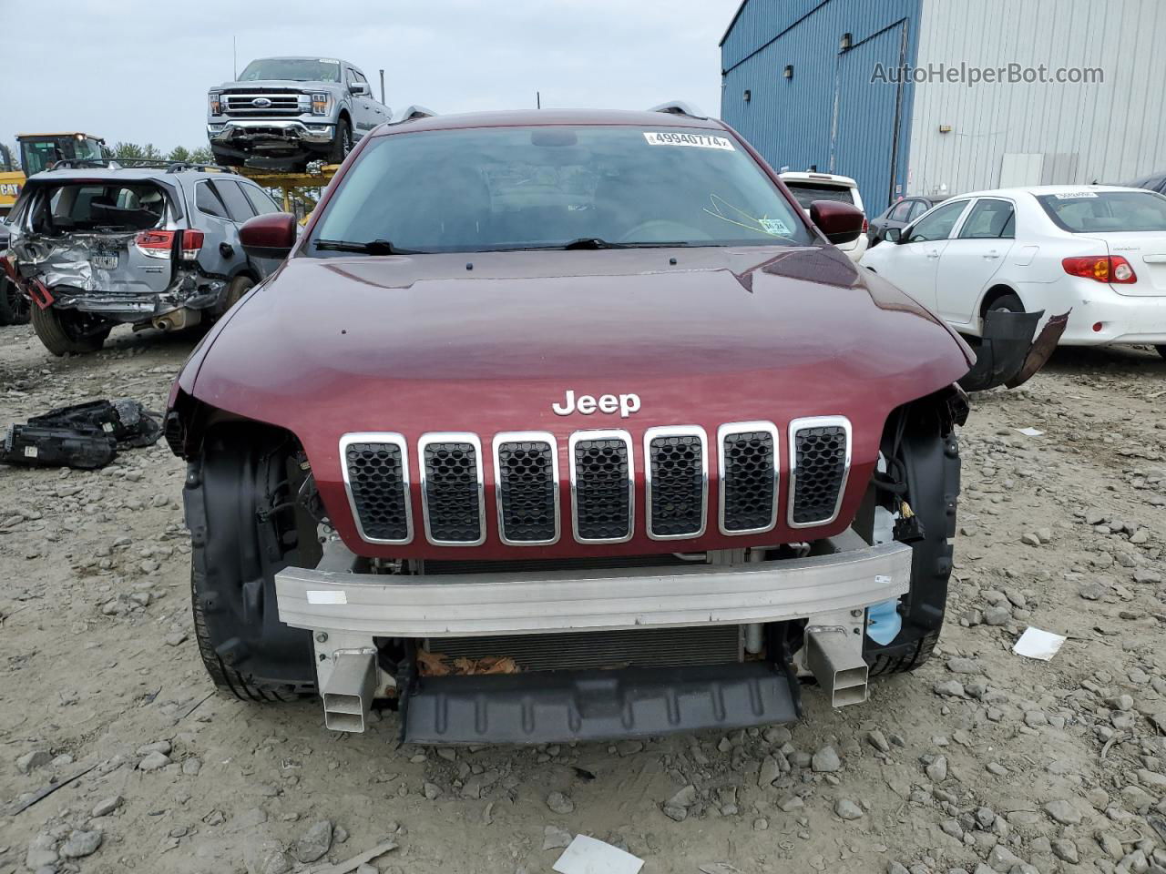 2019 Jeep Cherokee Latitude Red vin: 1C4PJMCBXKD343944