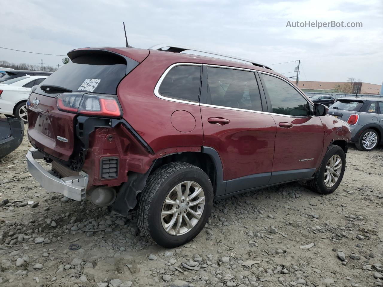 2019 Jeep Cherokee Latitude Красный vin: 1C4PJMCBXKD343944