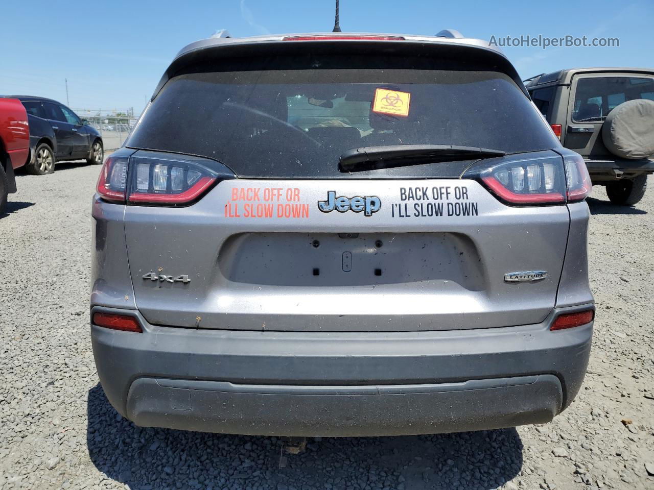 2019 Jeep Cherokee Latitude Gray vin: 1C4PJMCBXKD453800