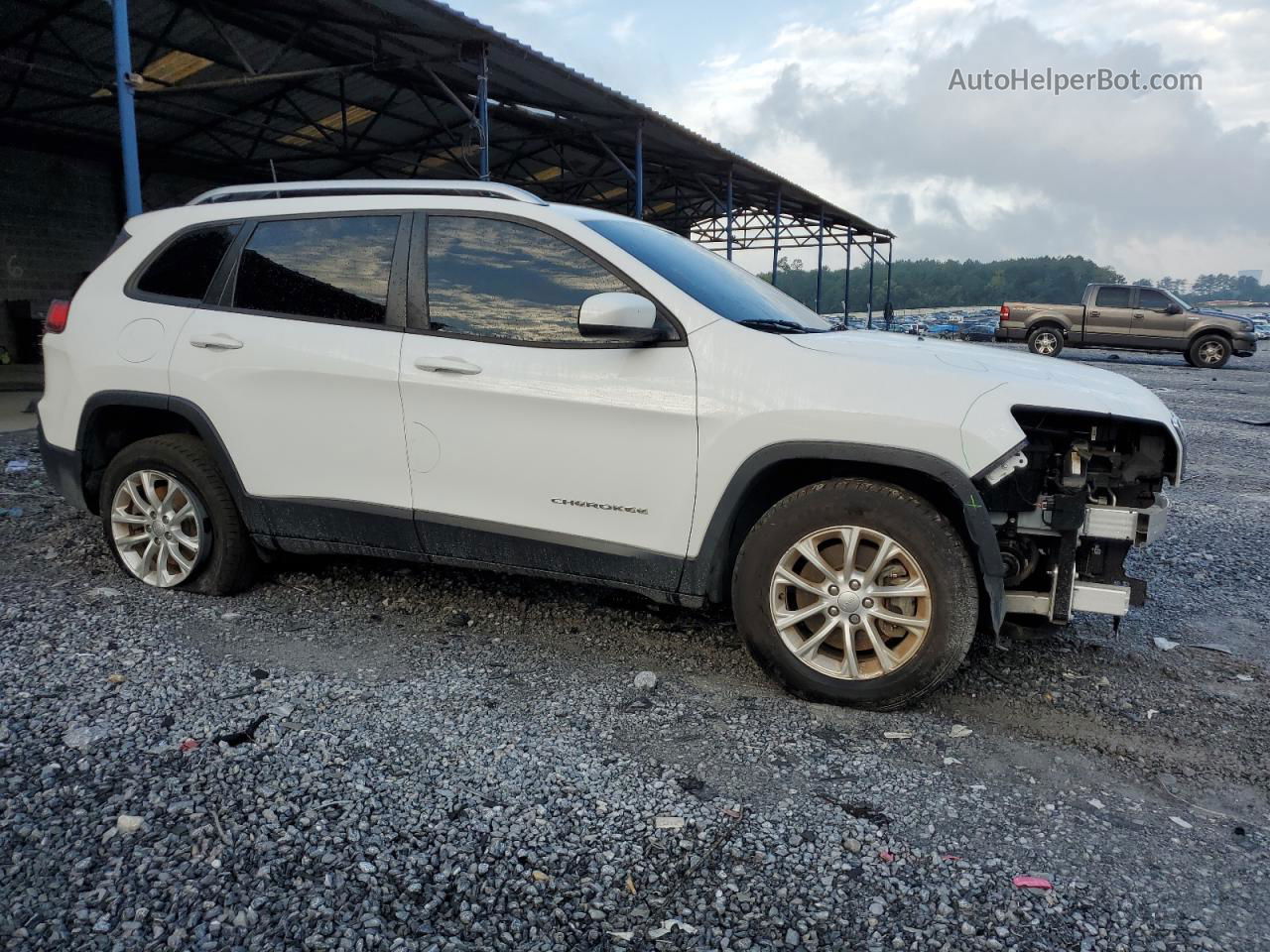 2021 Jeep Cherokee Latitude White vin: 1C4PJMCBXMD110357