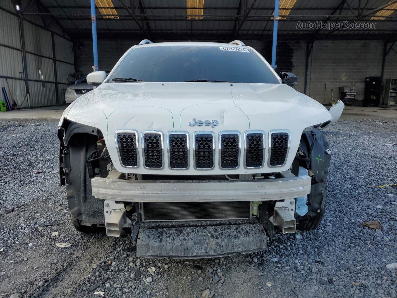 2021 Jeep Cherokee Latitude White vin: 1C4PJMCBXMD110357