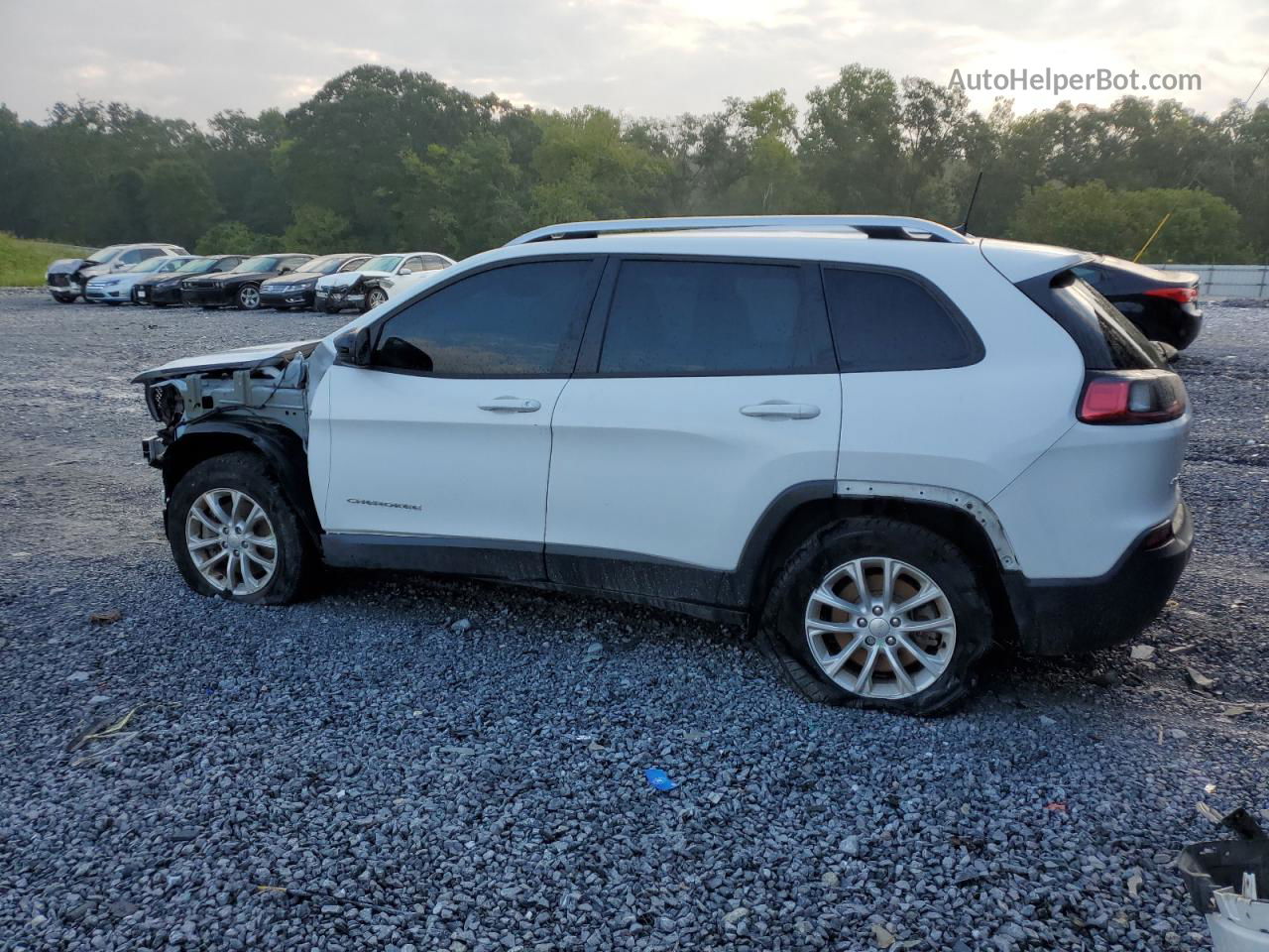 2021 Jeep Cherokee Latitude White vin: 1C4PJMCBXMD110357