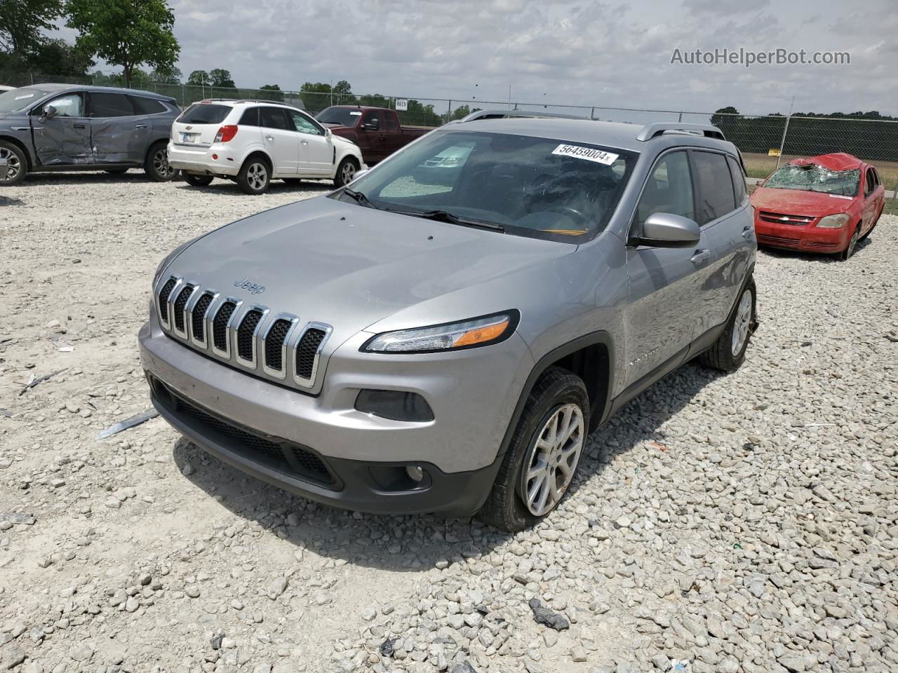 2014 Jeep Cherokee Latitude Silver vin: 1C4PJMCS0EW212188