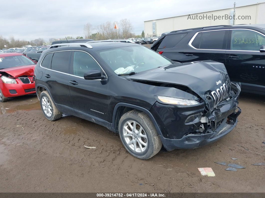 2015 Jeep Cherokee Latitude Black vin: 1C4PJMCS0FW529194