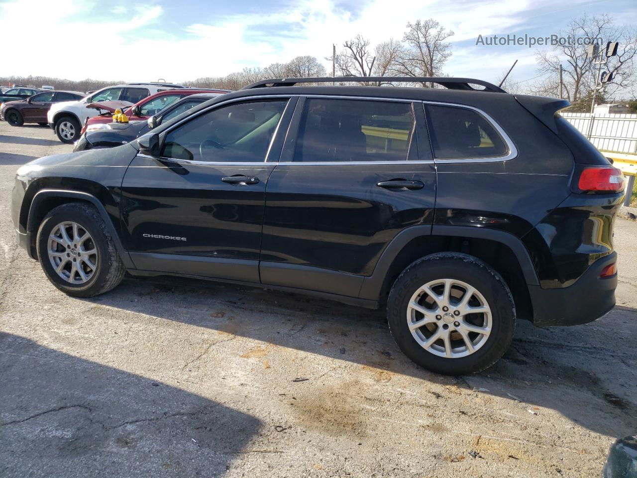 2015 Jeep Cherokee Latitude Black vin: 1C4PJMCS0FW534055