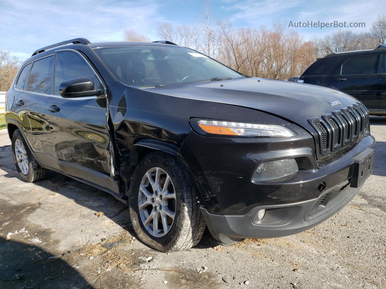 2015 Jeep Cherokee Latitude Black vin: 1C4PJMCS0FW534055