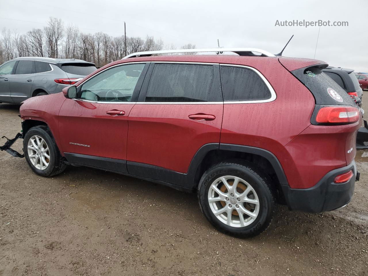 2015 Jeep Cherokee Latitude Red vin: 1C4PJMCS0FW626119