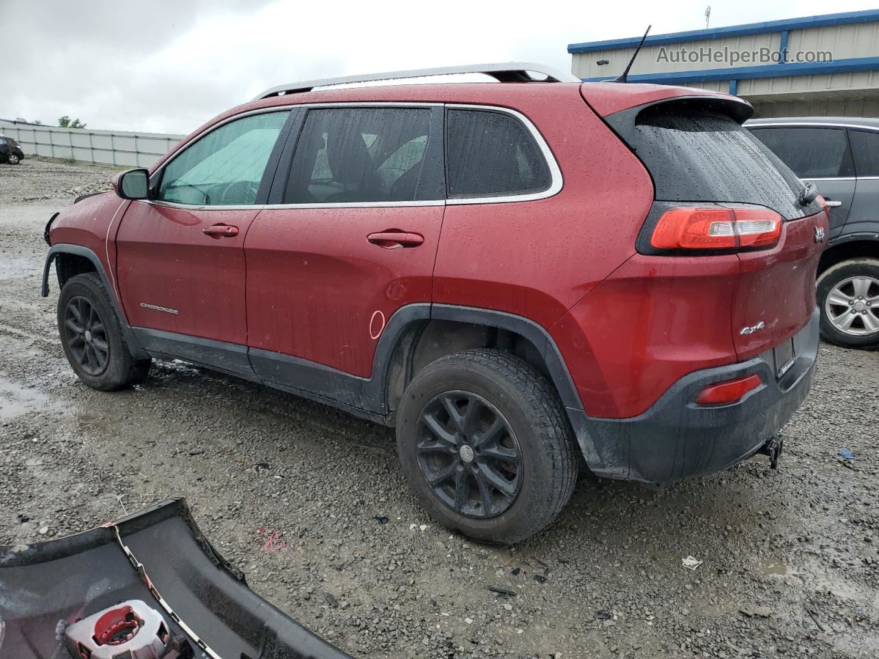 2014 Jeep Cherokee Latitude Red vin: 1C4PJMCS1EW192954